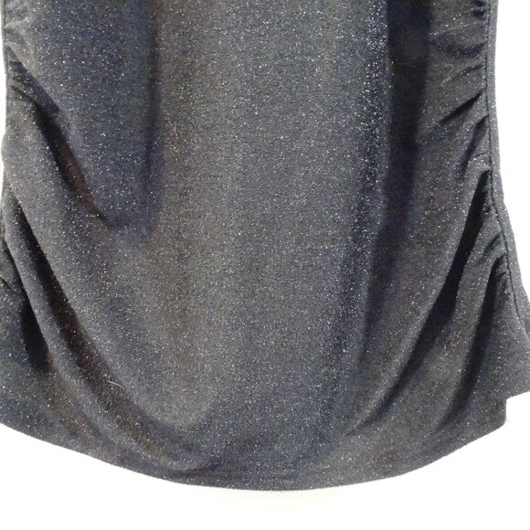 RM Rebecca Minkoff Tank Top Size M Black Metallic Sparkly Party Sleeveless - Picture 2 of 6
